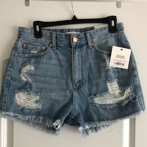 JBD High Rise Distressed Denim Shorts
